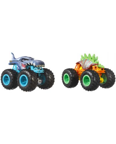 Комплект бъгита Hot Wheels Monster Trucks - Motosaurus и Mega-Wrex, 1:64 - 2